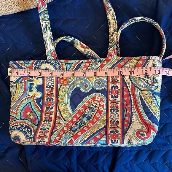Vera Bradley purse handbag shoulder bag Marine Paisley print pattern retired - Picture 4 of 8